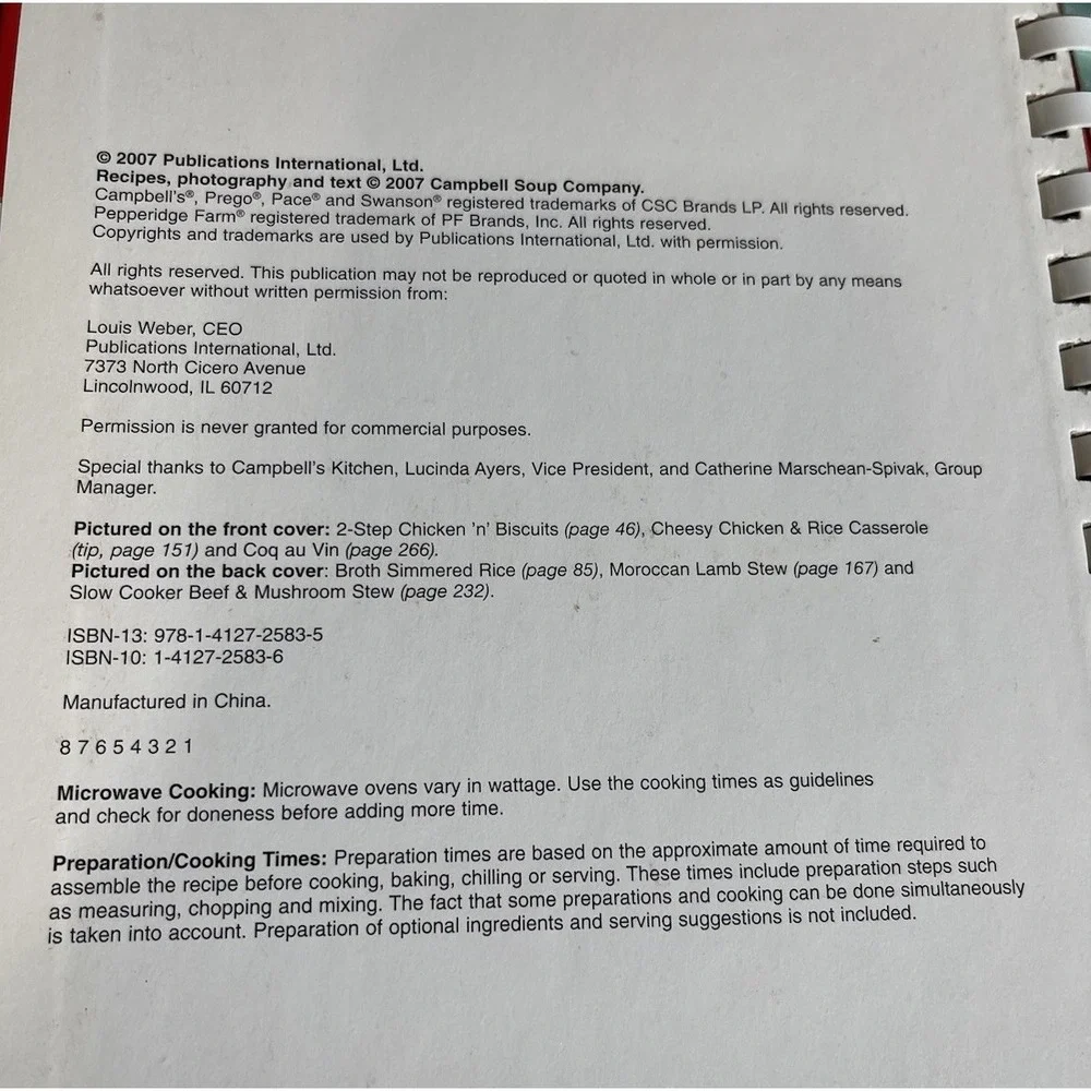 Campbell's 3 Books in‎ 1: 4 Ingredients or Less/Casseroles and One-Dish Meal